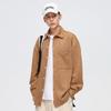 Light Luxury Men's Suede Solid Color Long-sleeved Shirt Men's Autumn New Trendy Brand Loose Drape Shirt Jacket