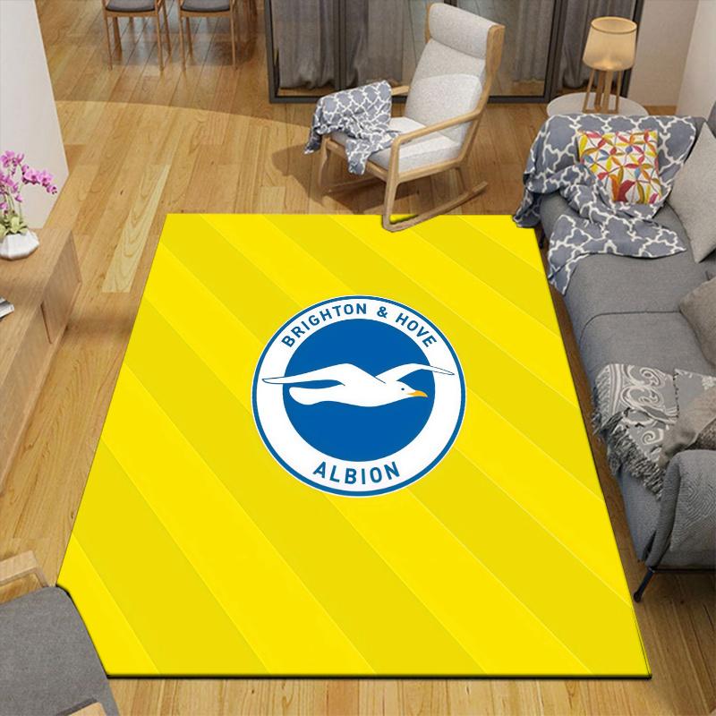 Brighton & Hove Albion Home Sofa Decoration for Living Room & Bedroom, Non‑Slip Play Flannel Floor Mat for Game Room