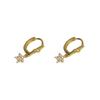 Full Diamond Star Ear Buckle Super Fairy Fresh and Versatile Earrings Simple Korean Version Women