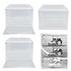 Shoe Storage Box Thick Side Opening Space Saving Transparent Stackable Shoe   Foldable Shoe Rack Container Holder for Shoes Clothes