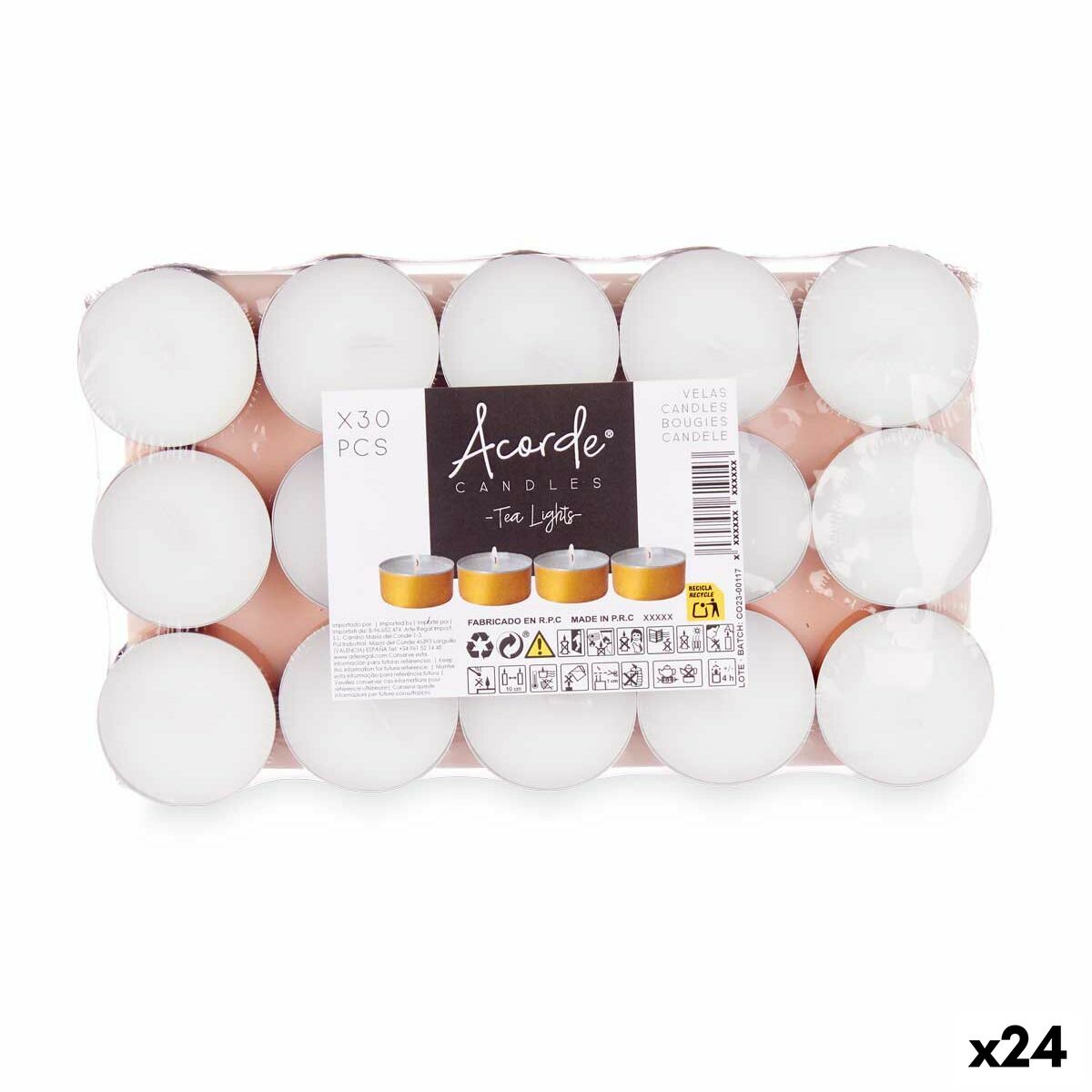 

Набор свечей Acorde Tea Lights (24 единицы) TU прозрачный