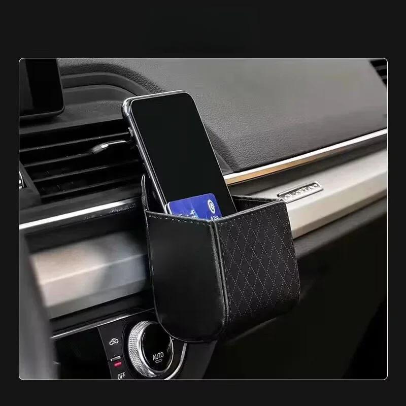 Car Air Vent Storage Bag Organizer Pocket Sunglass Holder Car Mount Phone Holder Coin Key Card Case Organizer with Hook