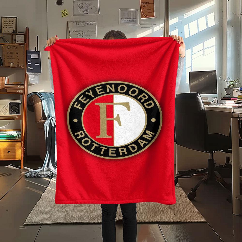 1PC Feyenoord Patterned Flannel Blanket Suitable For All Seasons for Home Decor Warmth and Comfort Gifts Holiday Present