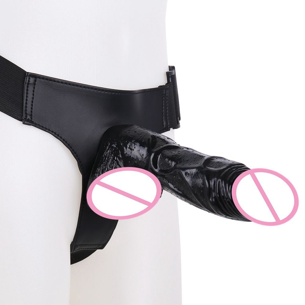Triángulo con conjunto de pene grande, lindo y simulado, con pantalones de cuero para pene, productos divertidos para mujer