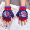 Spider-Man Kinderhandschuhe Jungen Cartoon Halbfinger Gestrickte Klappenhandschuhe Dicke Winter Warmdünne Handschuhe Schreiben Kindergeschenke