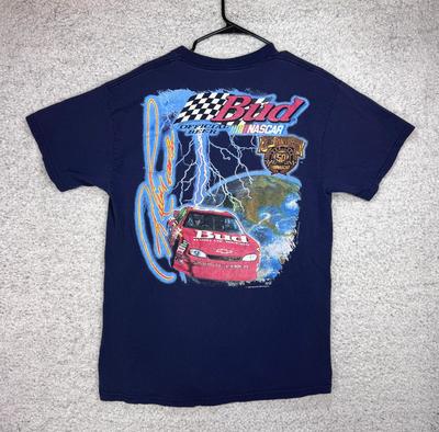 VTG 1998 Budweiser Bud Nascar 50th Anniversary Racing Double Sided T Shirt Large Unisex T-Shirt