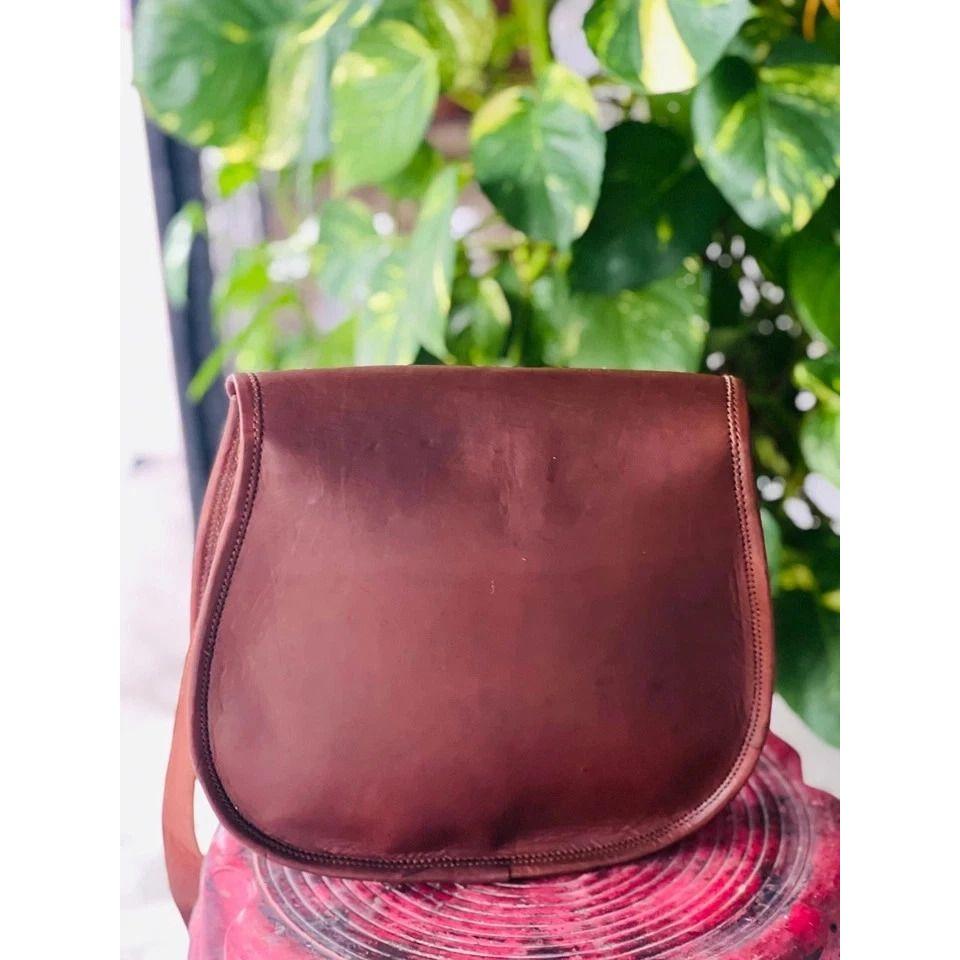 Vintage Saddle Bag Genuine Prime Leather Shoulder Big Capacity
