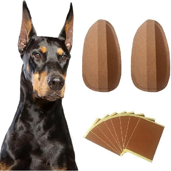 Ejoyous Dog Ear Posting Kit, 1 Pair Dog Ear Support Patch Dog Ears Stand Sticker Ear Fixed Correction Vertical Holder for Corgi Small Doberman (5 * 5*2.5cm