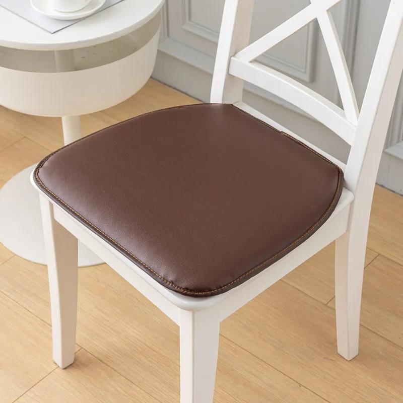 Thickened Waterproof Dirt Resistant Leather Seat Cushion Anti Slip Dining Chair & Stool Cushion for Home And Office Use