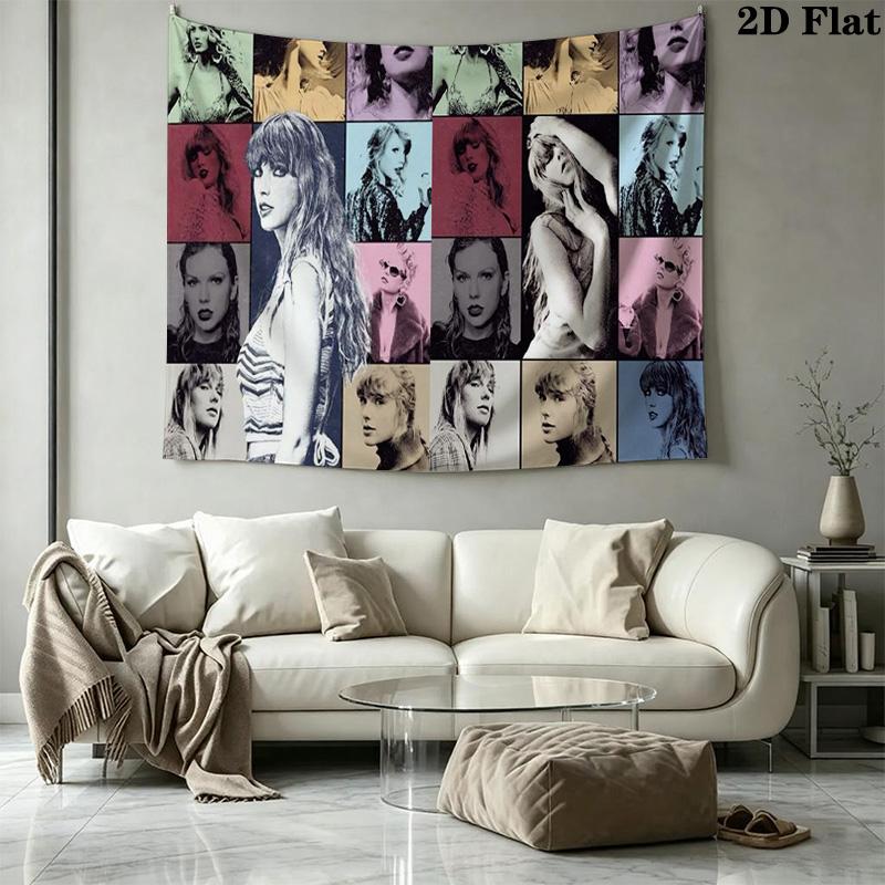 Swift Wall Tapestry Aesthetic Wall Hanging Printed Fabric Blanket Decorative Tapestries for Bedroom Living Room Home Decor