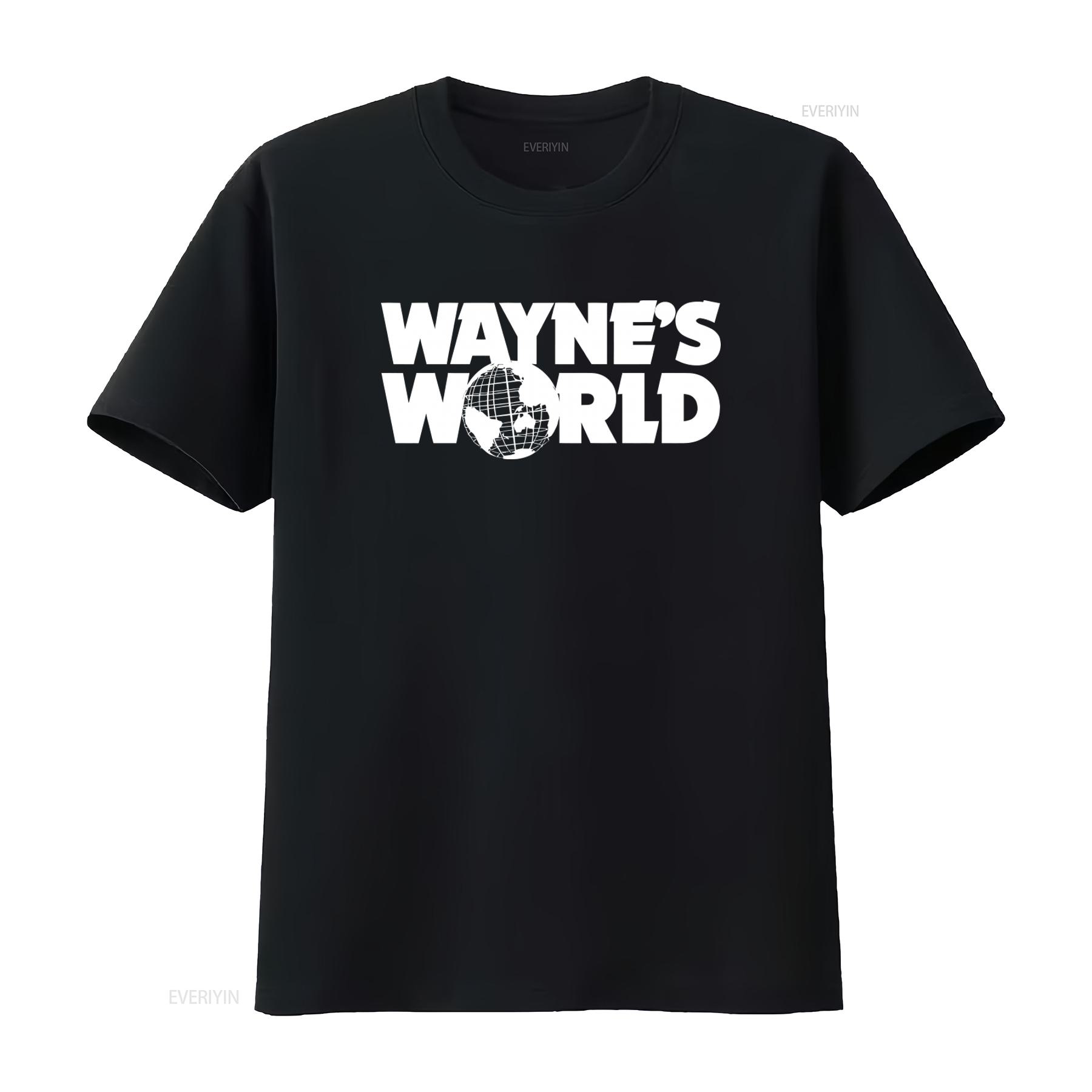 

Waynes World T Shirt SNL Wayne and Garth Short sleeve vintage Washed graphic Stretched streetwear Casual Versatile 4XL