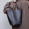 Large-capacity Tote Bag, Genuine Leather and Cowhide Single-shoulder Bag, Fashionable Commuting Bucket Bag