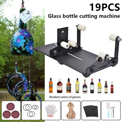 19 Bucăți Instrument de Tăiat Sticle de Sticlă Pătrat Rotund Vin Bere Sticlă Sculpturi Mașină de Tăiat pentru Tăiere Sticlă de Bere Suport Sticle DIY