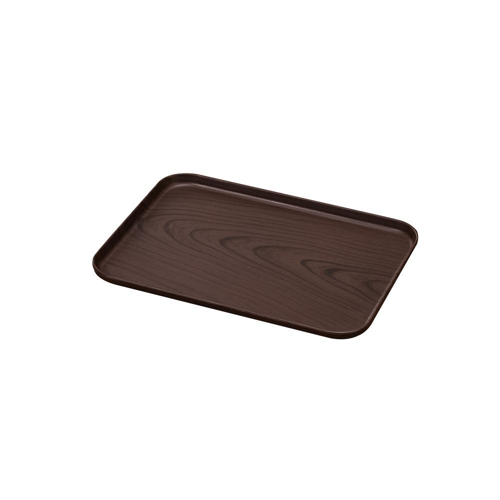 New Rectangular Pallet Plastic Wood-grain Imitation Tray Nordic Style Hotel Service Tray Household