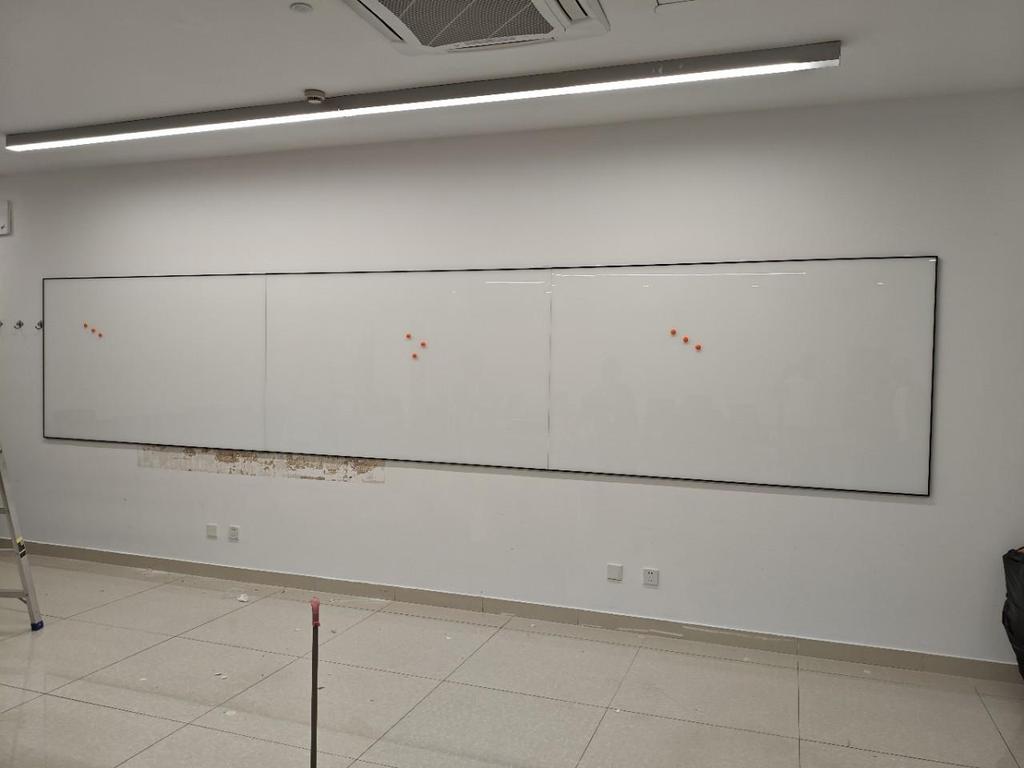 Ultra-White Tempered Glass Magnetic Whiteboard – Wall-Mounted for Office, Meeting, or Home.