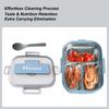 Stainless Steel Lunch Box For Adults Snack Containers For Adults With Utensils 3-Compartment Leakproof Food Storage Box For