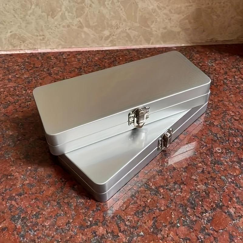 Rectangular Iron Box, Tool Pencil Case, Flip Cover Storage, Large-capacity Metal Packaging