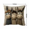 Funny Design 45cm Throw Pillow Covers 2D Print Material Pillow Case Washable Cartoon Donkey Donkey Pillowcase Home Decorative
