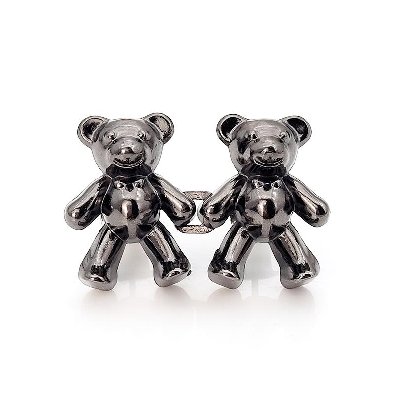 5Pcs Nail-free Jeans Bear Waist Buckle Removable Closing Artifact Invisible Snap Button Tightening Waistband Pant Adjustable