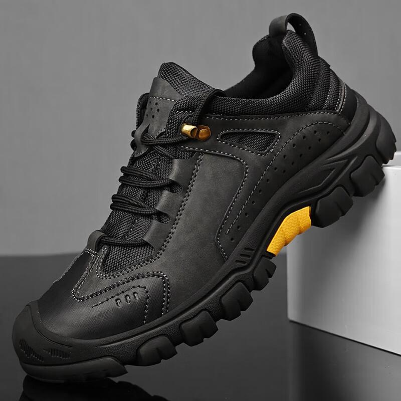 

Sanjihuwai TP6160 Men s Mid-Top Genuine Leather Outdoor Work & Hiking Boots 43