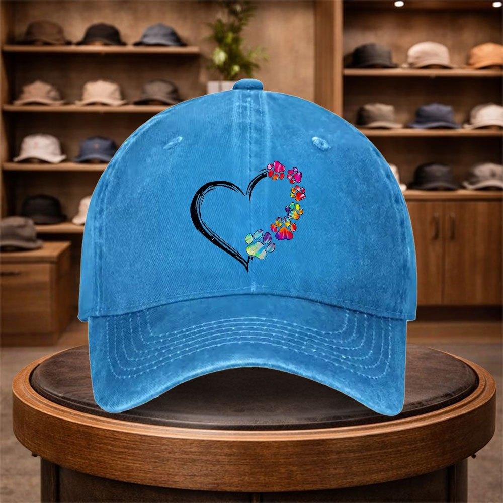 Animal Paw Print Baseball Cap Casual Snapback Hat Fashionable Outdoor Adjustable Cap for All Seasons Ideal for Travel and B