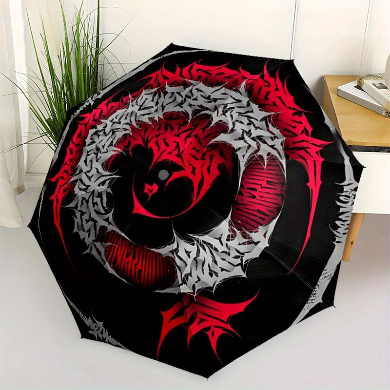 1pc Gothic Artwork Automatic Open/close, All-Season Portable Folding Umbrella for Friends, Travel, Everyday yy250812203
