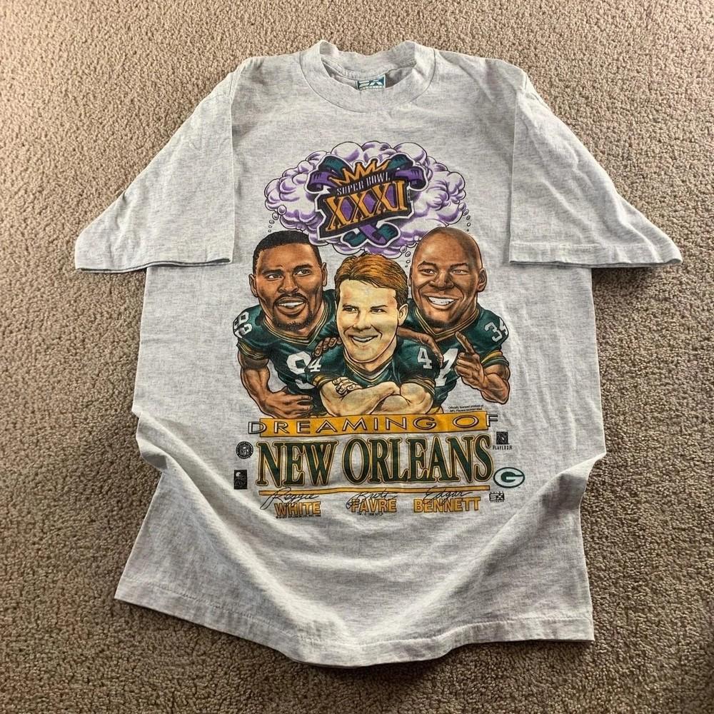 

Green Bay Packers Brett Favre NFL Caricature short sleeve ash shirt S-5XL Unisex T-Shirt XXXXL