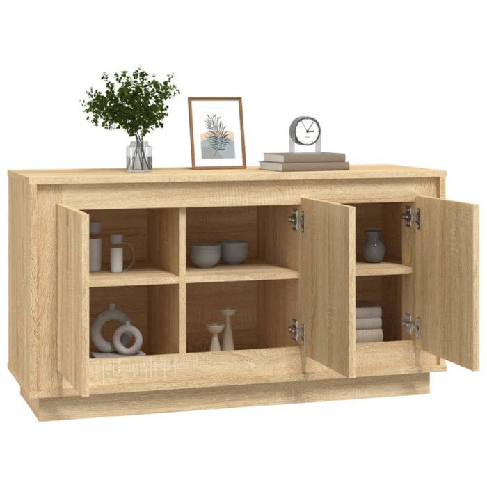 VidaXL Buffet chêne sonoma 102x35x55 cm bois d'ingénierie 831888