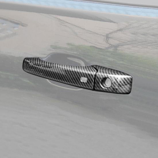 For Dodge Durango 2011-2026 Carbon Fiber Look Door Handle Decor Shell Cover Trim