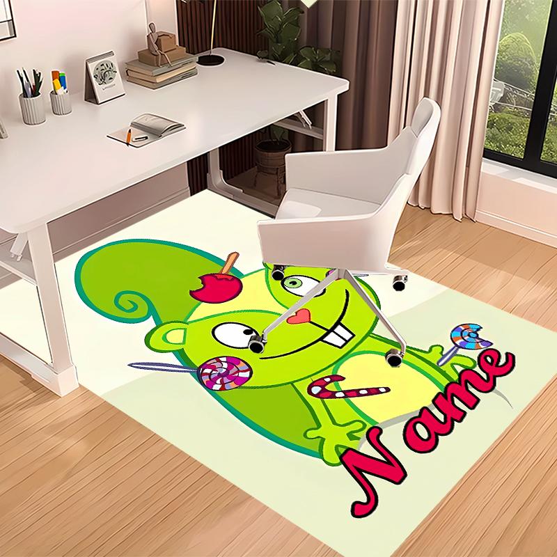Custom Personalization Happy Tree Friends Print Area Rug - Soft, Washable Non-Slip Indoor Mat,Living Room,Home&Office Decorative Rug