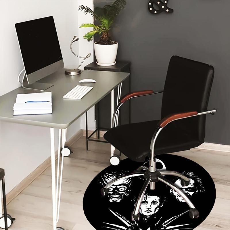

1pc Horror Icons Round carpet, Made of Polyester,Perfect for Decorating Office Chairs, Living Rooms,fplt188 80cm by 80cm