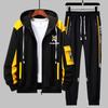 Set Men's Hoodie Hooded Youth Fashion Casual Sports Jacket Two-piece Trendy Style