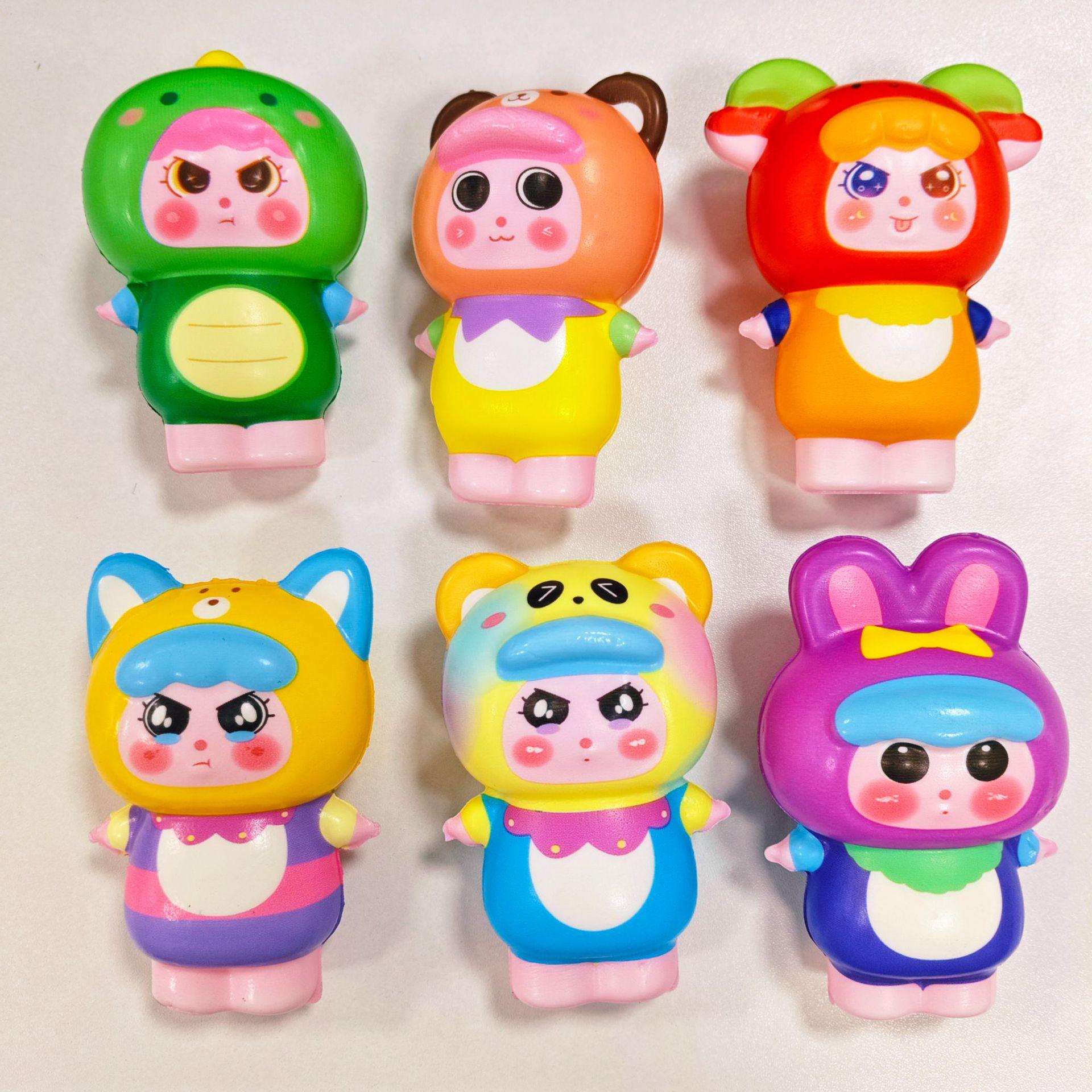 

Creative Slow Rebound Squeeze Doll Toy for Kids Aged 3+ - Decompression Ornament Gift Mesh Bag Package (Order in multiples of 6)