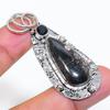 Natural Turritella Fossil, Spinel 925 Sterling Silver Jewelry Pendant 2.25" ZS-19