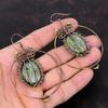 Copper Ruby Zoisite Earring Copper Wire Wrapped Earrings Genuine Gemstone Jewelry Brand New Earring Copper Jewelry For Gift Handmade Earring