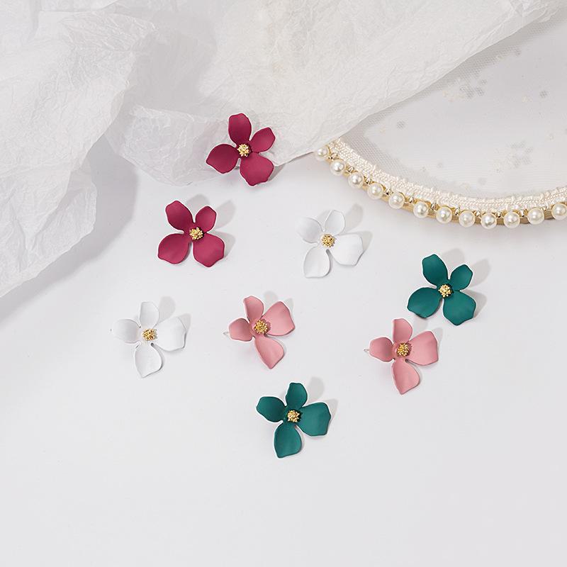 925 Silver Daisy Flower Earrings - Fresh, Colorful Candy Paint Petals