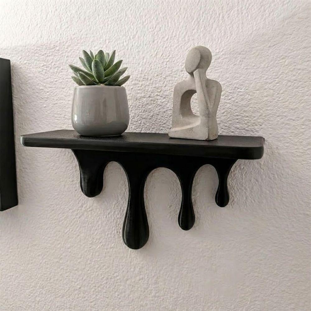 Wandmontiertes schmelzendes Wandregal 3D-gedrucktes Wandaufbewahrungsregal Einzigartiger Pflanzenständer Schlafzimmer