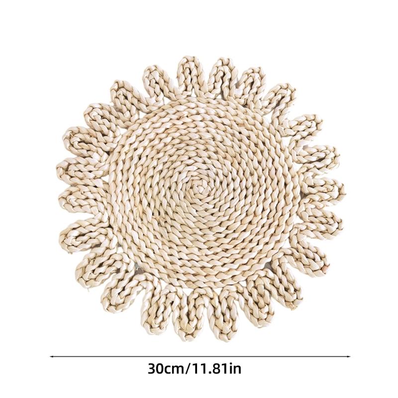 Hangings Weave Plate Wall Decorations Straw Rattan Round Basket Decorations