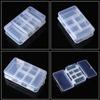 Double-Layer 10 Grids Nail Art Organizer Box Storage Tool Rectangle Plastic Storage Box Beads Clips Container Manicure Salon