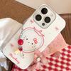 Cute Strawberry Cat IPhone 16 Case, Compatible with IPhone 17 Pro Max, Multi-Size Protective Case