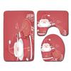 Christmas Bathroom Floor Mat Toilet Three-Piece Set
