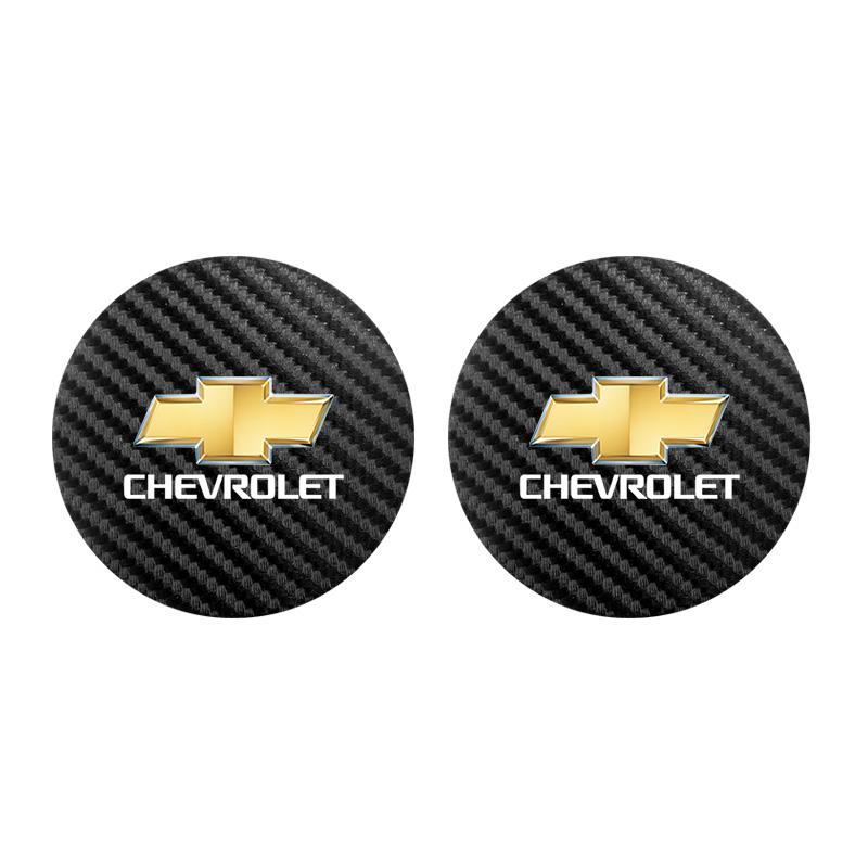 

2Pcs Car Cup Mats Anti Noise Coaster Interior Accessories For Chevrolet Spark Captiva Cruze Malibu Equinox Trax Camaro Blazer
