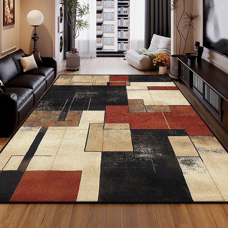 Leicht zu reinigender Retro-Teppich Wohnzimmerdekoration Lounge Garderobe Rutschfeste Bodenmatte Zuhause Schlafzimmer Eingangstürmatten Sofabereich Teppich
