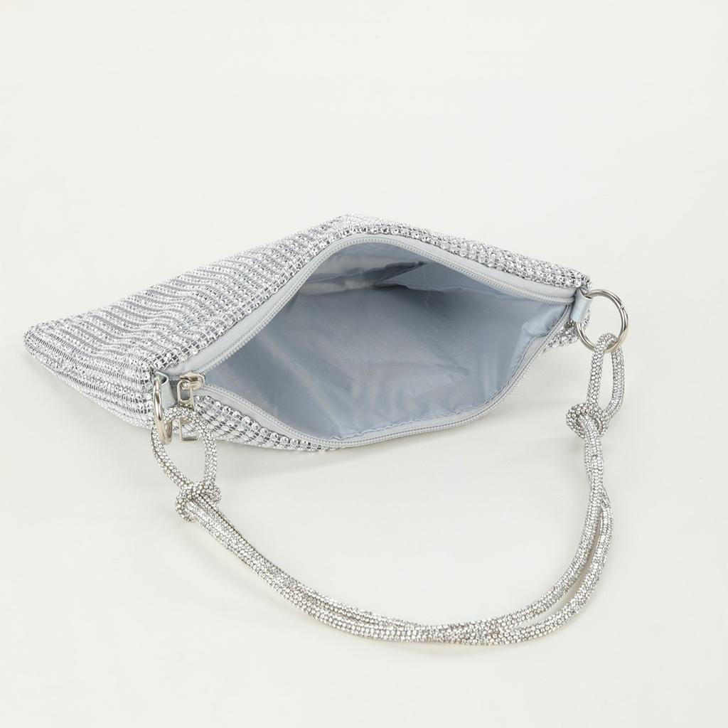 Evening Bag Glittery Handbag Phone Lipstick Pouch Socialite Banquet Clutch Portable Zippered Women's Bag Fashionable Versatile Purse