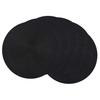 M-Modern-Round Braided Placemats Set Of 6 Table Mats For Dining Tables Woven Washable Non-Slip Place Mats 15 Inch Halloween Blac