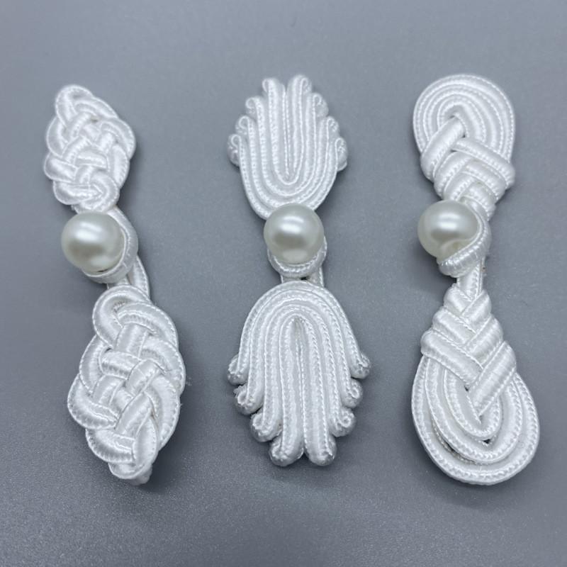 10pcs Chinese Knot Buttons Fastener Cheongsam Tang Suit Dresses Beads Handmade DIY Garment Sewing Decor Accessories