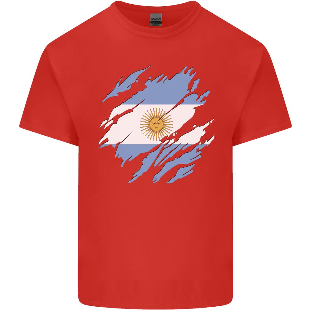 Torn Argentina Flag Argentinian Day Football Unisexs Light Cotton Tshirt