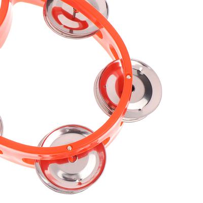 Tamburină de mână pentru grădiniță Clopote din metal Zrăgănitoare din plastic Minge Percuție Ktv Petrecere Joc pentru copii Jucărie Instrument muzical