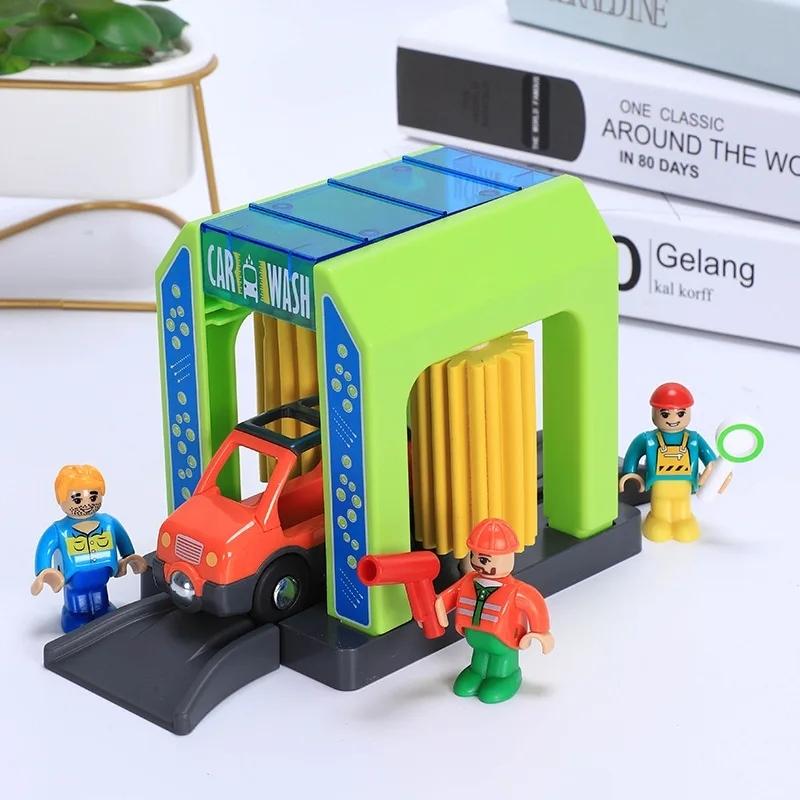 All kinds of Wooden Train Tracks Accessories Beech Wood Railway Tracks Wooden Bridge Tunnel fit for Wood Tracks Toys for Kids