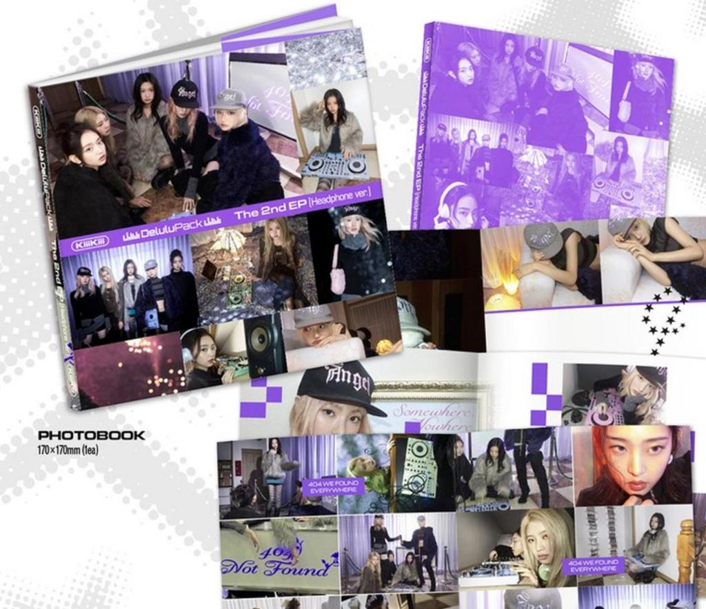 KiiiKiii 404 Delulu Pack Verze pro sluchátka. KPOP Album CD Fotokniha Fotokarta Sběratelská